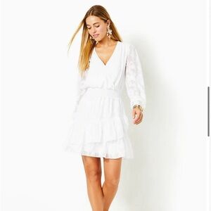NWT! Lilly Pulitzer Cristiana Long Sleeve White Dress